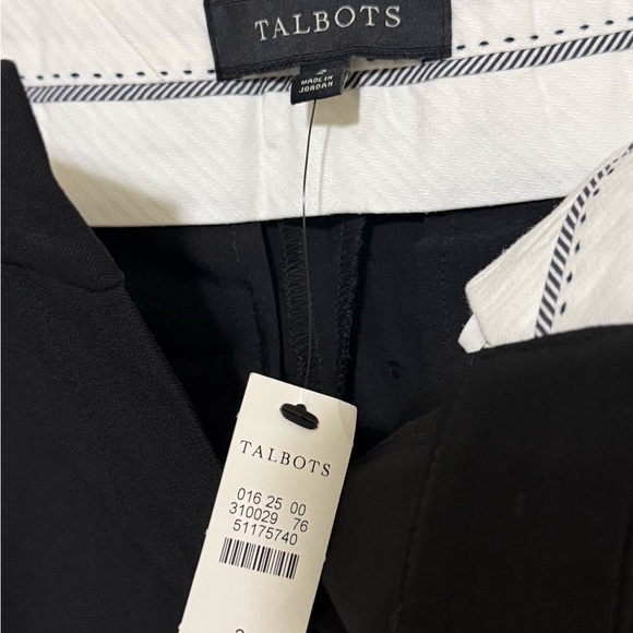 Talbots: NWT: Elegant Black Wide-Leg Women's Pants - Picture 5 of 7